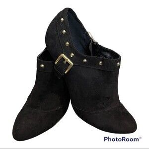 Women’s Black Suede Ankle Boots Size 8.5
